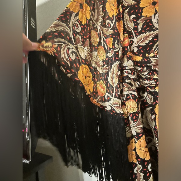 Floral Fringe Mini Dress - Picture 5 of 6